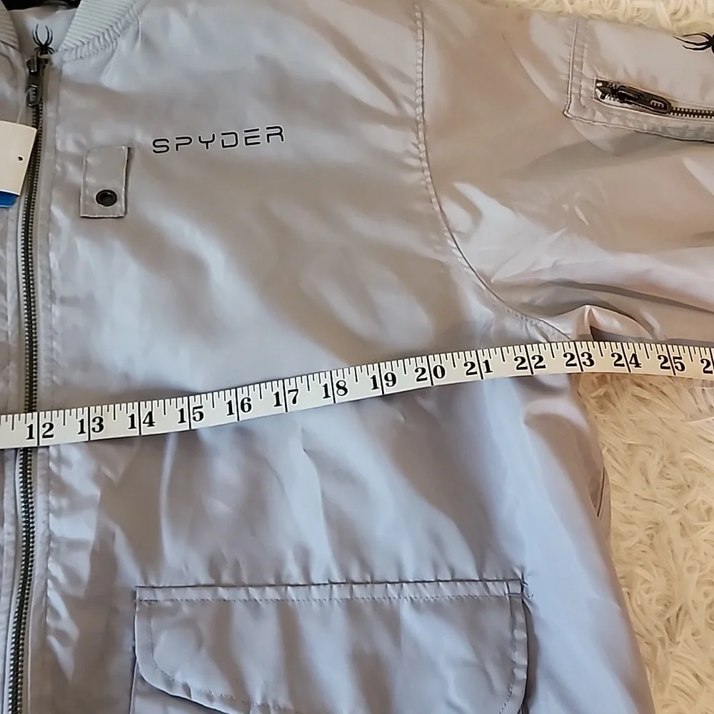 Spyder Gray Full Zip Jacket Brand New Thermoweb Pro Web Wind